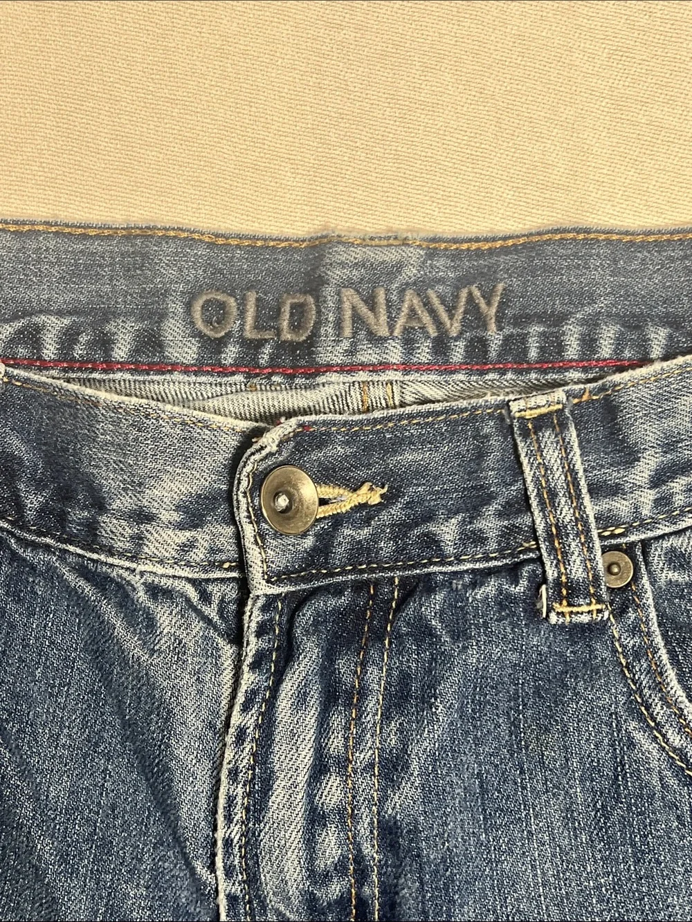 Old Navy Men’s Straight Jeans in Medium Blue Wash